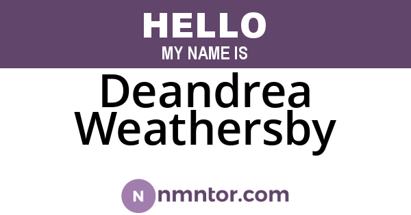 Deandrea Weathersby