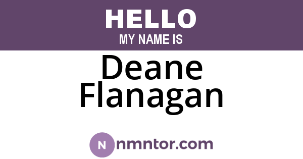 Deane Flanagan