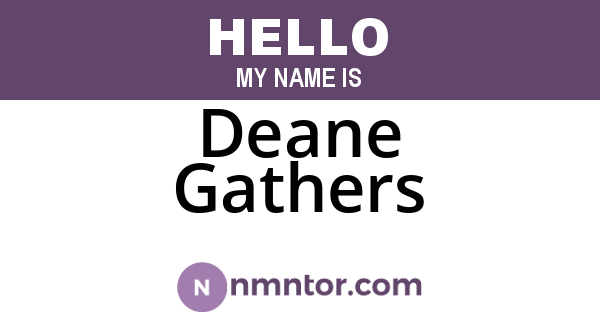 Deane Gathers