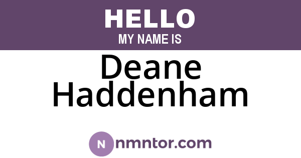 Deane Haddenham