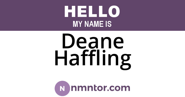 Deane Haffling