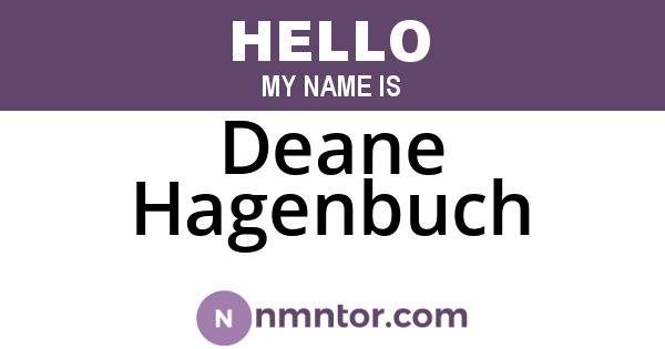 Deane Hagenbuch