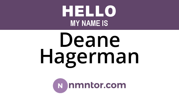 Deane Hagerman