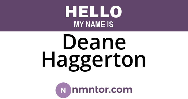 Deane Haggerton