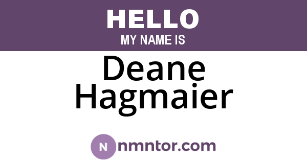 Deane Hagmaier