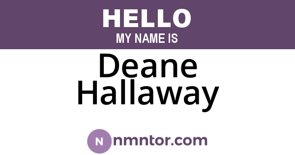 Deane Hallaway