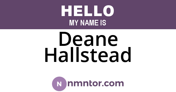 Deane Hallstead