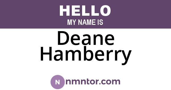 Deane Hamberry