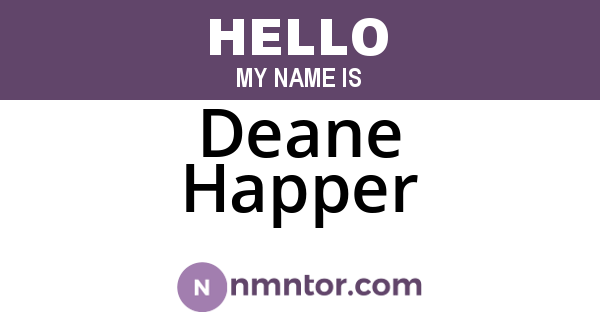Deane Happer