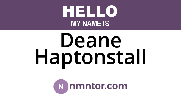 Deane Haptonstall