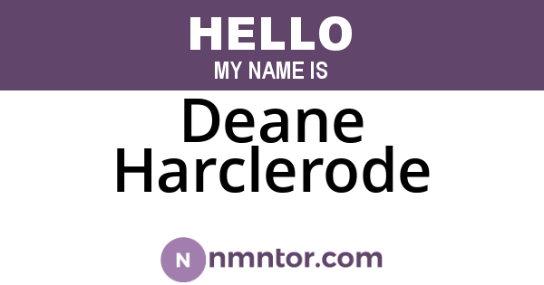 Deane Harclerode