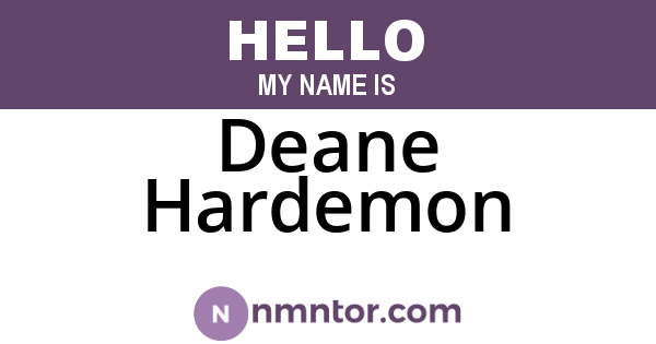 Deane Hardemon
