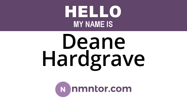 Deane Hardgrave