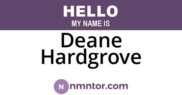 Deane Hardgrove