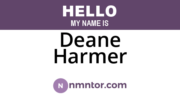 Deane Harmer