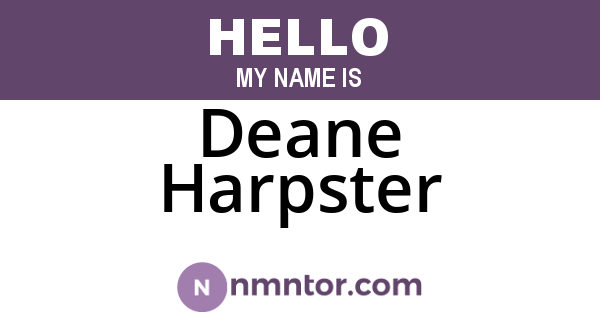 Deane Harpster