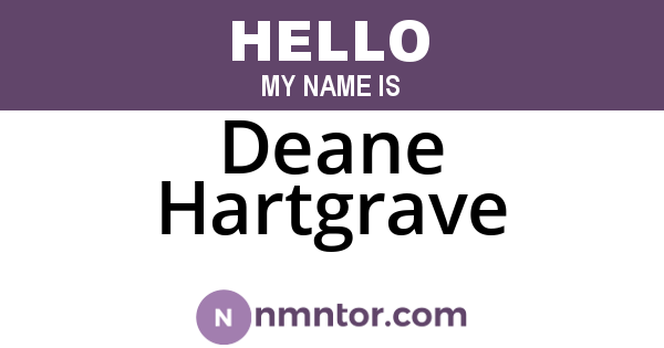 Deane Hartgrave
