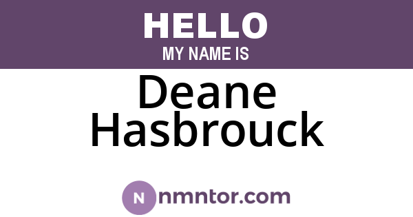 Deane Hasbrouck