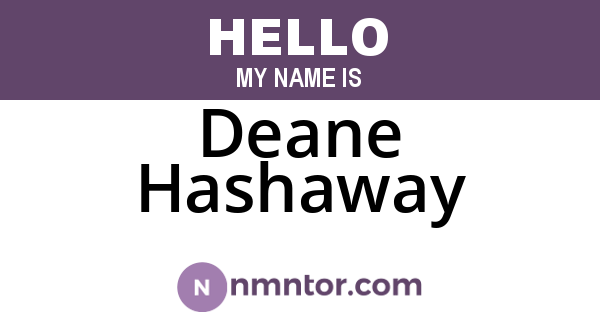 Deane Hashaway