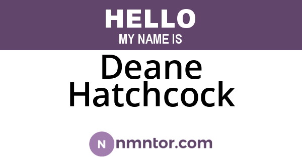 Deane Hatchcock