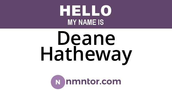 Deane Hatheway