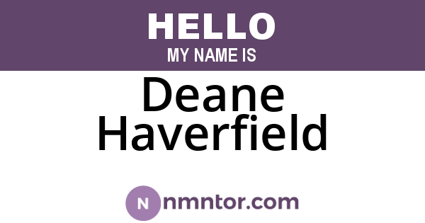 Deane Haverfield