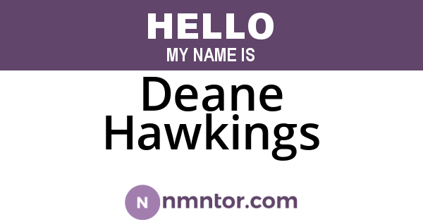 Deane Hawkings