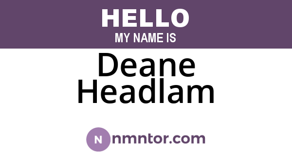 Deane Headlam