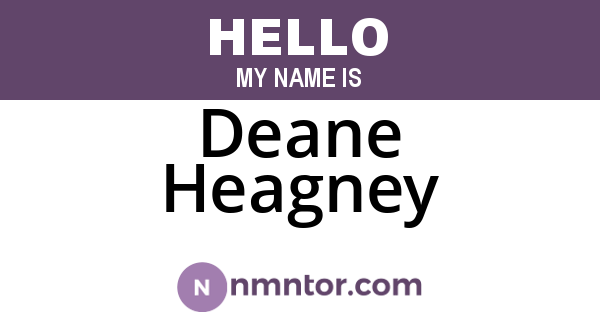 Deane Heagney