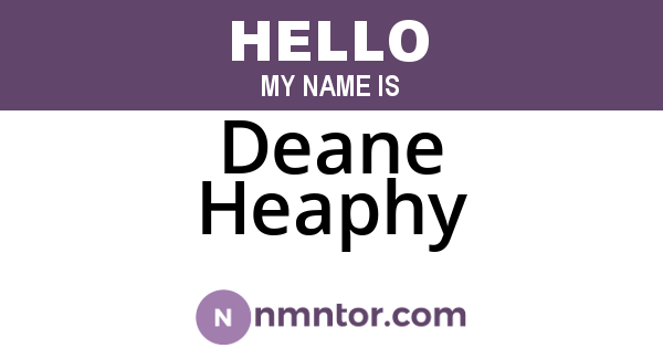 Deane Heaphy