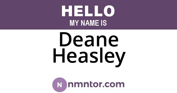 Deane Heasley