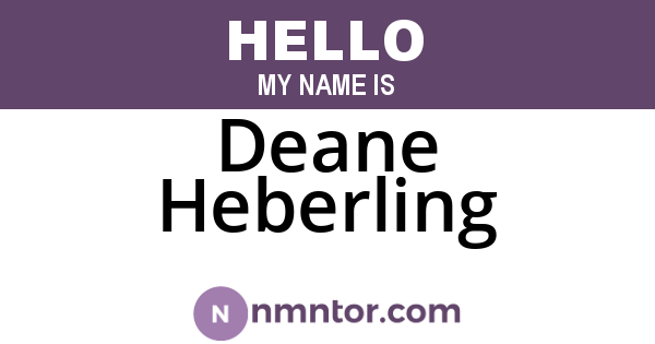 Deane Heberling