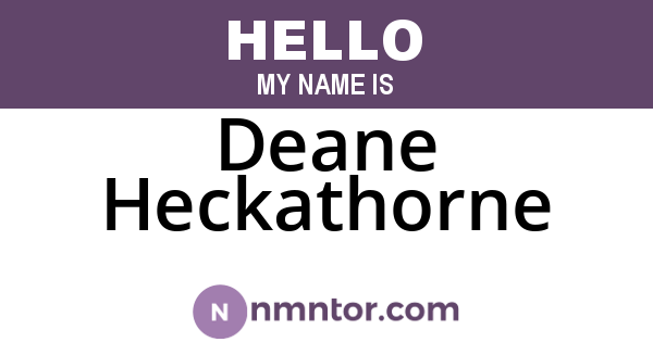 Deane Heckathorne