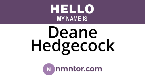 Deane Hedgecock