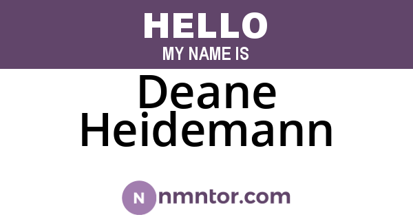 Deane Heidemann