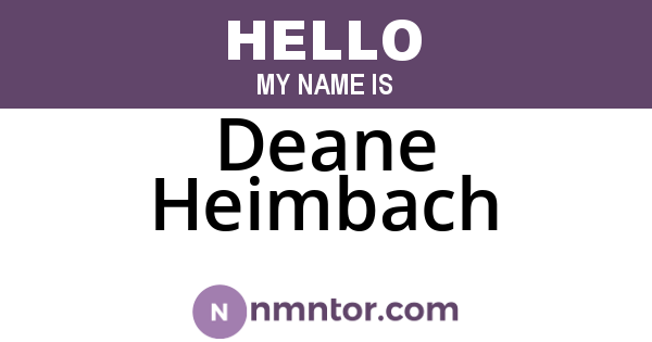 Deane Heimbach