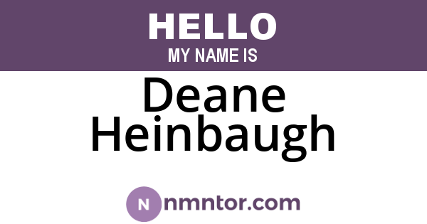 Deane Heinbaugh
