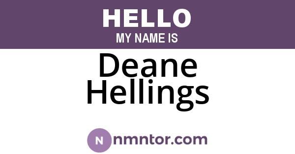 Deane Hellings