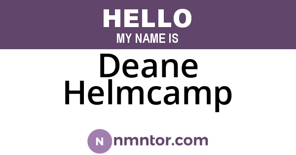 Deane Helmcamp