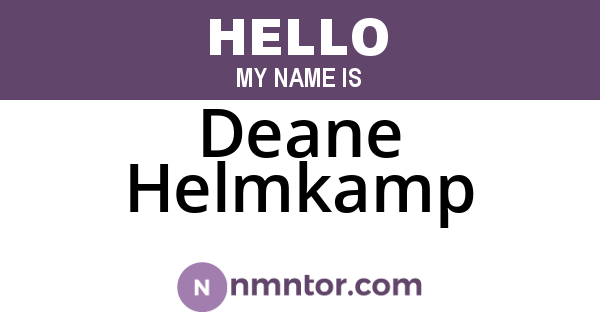 Deane Helmkamp