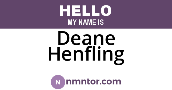 Deane Henfling
