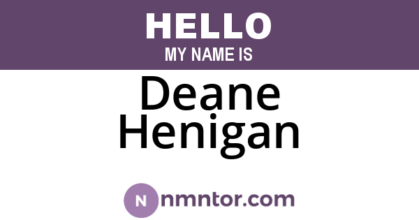Deane Henigan