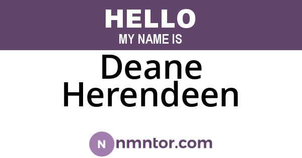 Deane Herendeen