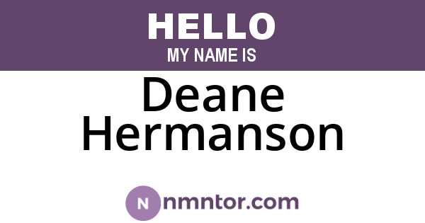 Deane Hermanson