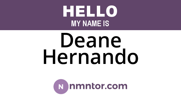 Deane Hernando