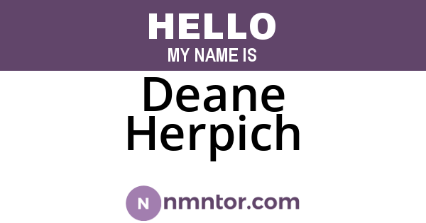 Deane Herpich