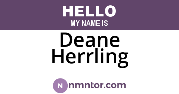 Deane Herrling