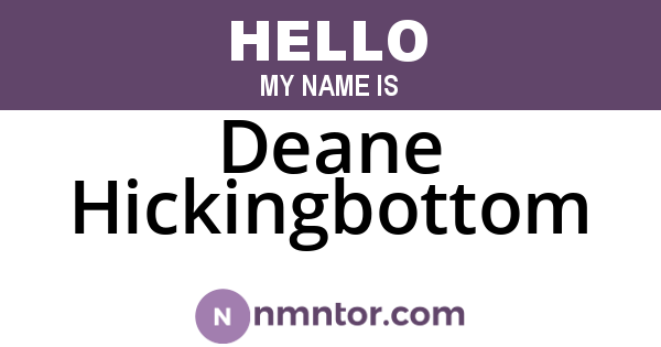 Deane Hickingbottom