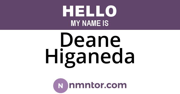 Deane Higaneda