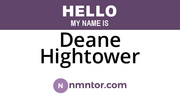 Deane Hightower
